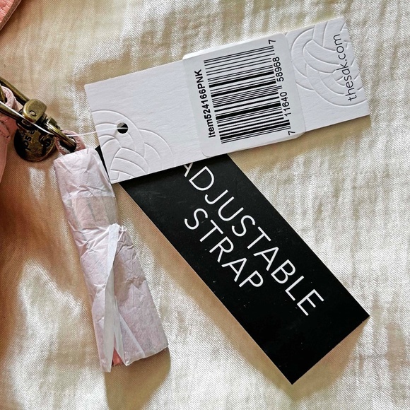 CROSSBODY THE SAK LADERA LEATHER BAG, PINK, TOP ZIPPER CLOSURE, LOTS OF POCKETS, - Picture 3 of 7